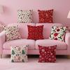 Celebrate Art Christmas Day Print Cushion Cover Pillow Case Soft Skin Friendly Fabric  Concealed Zipper