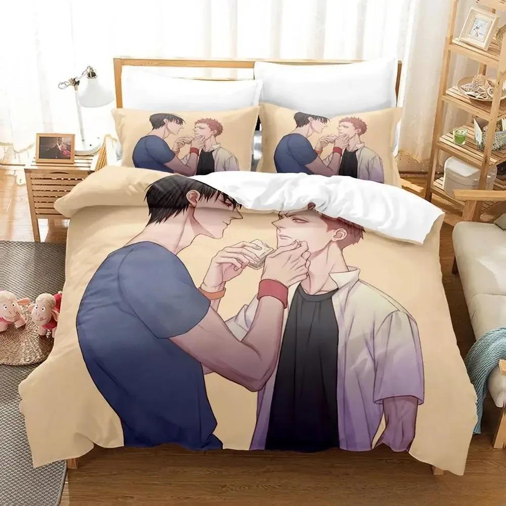 Set de lenjerie de pat Anime 19 zile Set de pat king-size, o singură persoană, twin, dormitor pentru copii, adulți, copii