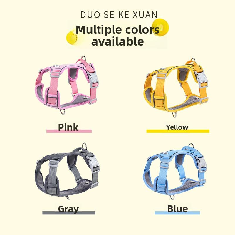 Dog Leash Vest Type Dog Chest and Back Anti-explosion Impact Medium and Large Dog Reflective Chest and Back Strap Anti-escape Dog Leash