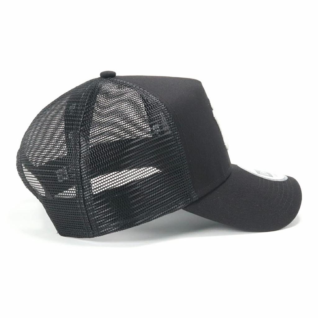 Newera newera mesh cap 9FORTY Trucker 14666202 N139AT010 MLB New York Yankees NY Black Black FREE ONSPOTZ Custom Made Hat Kyu Forty A Frame Unisex
