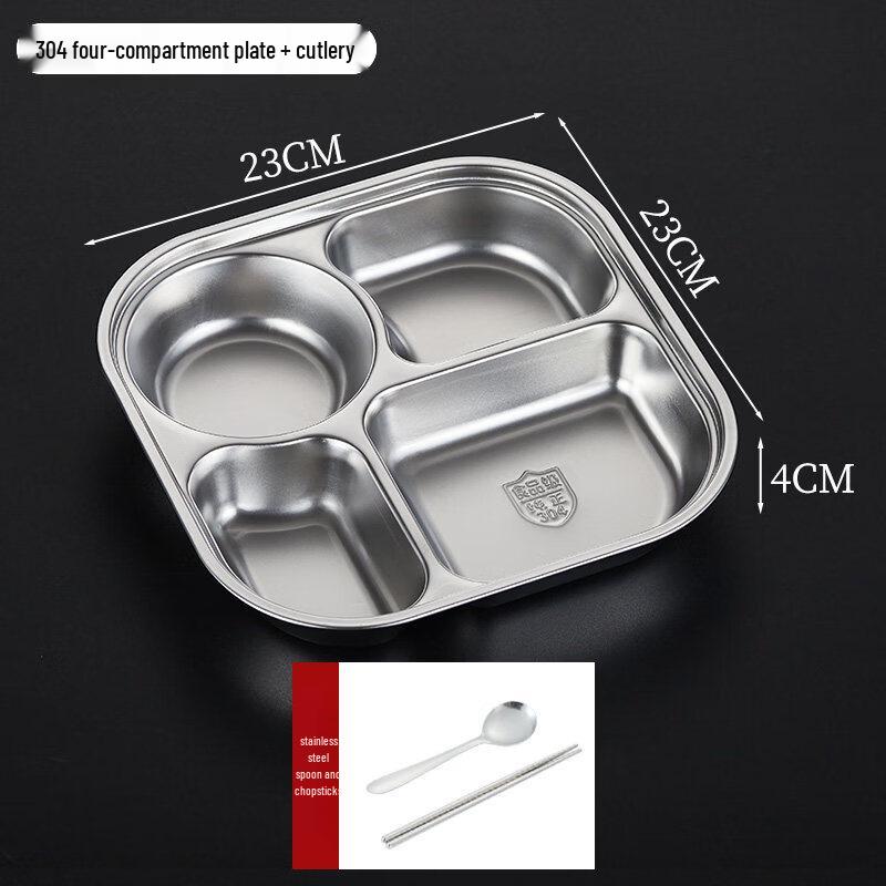 304 Stainless Steel Divided Food Tray