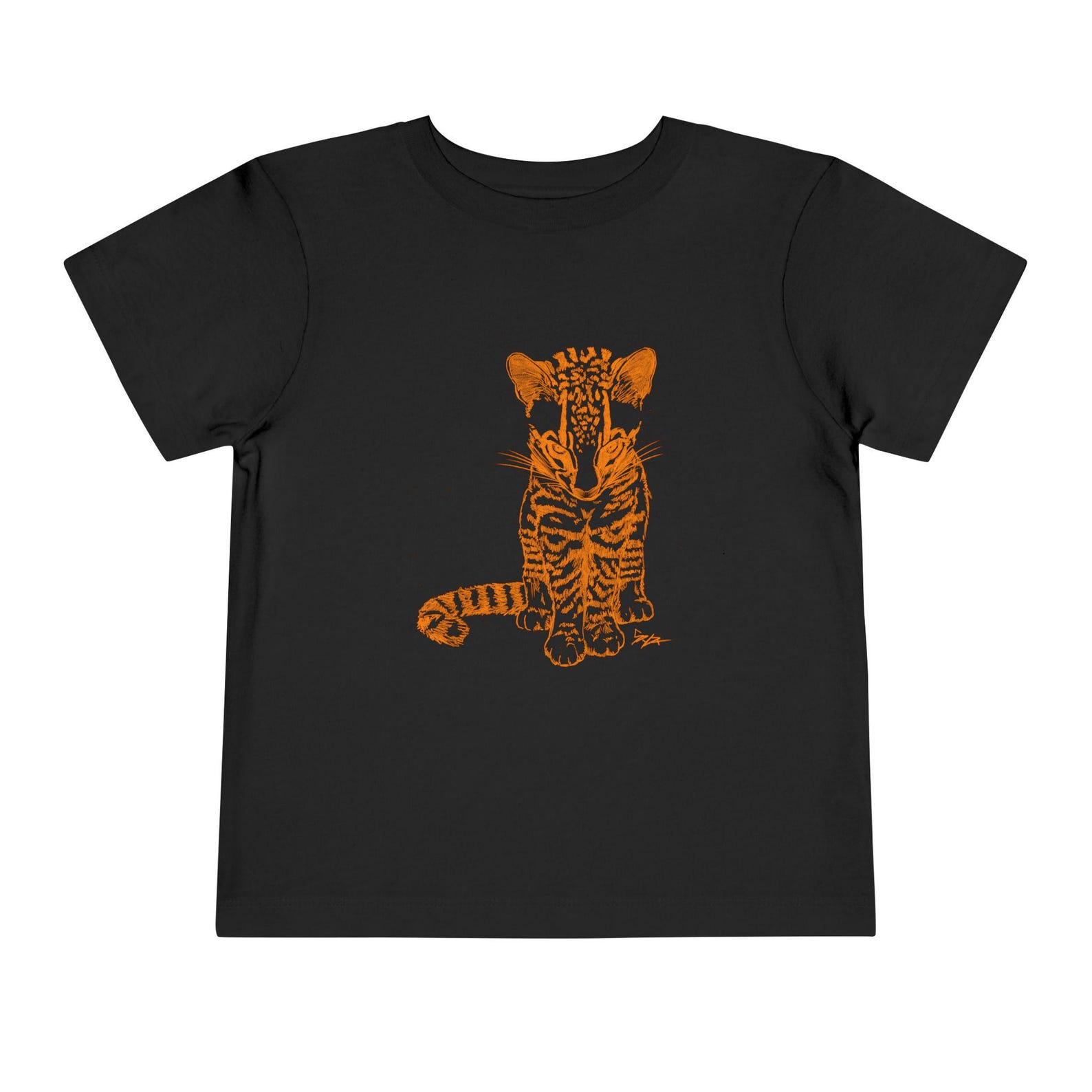 Cute Ocelot Toddler Tee, Kids Animal Print T-Shirt L