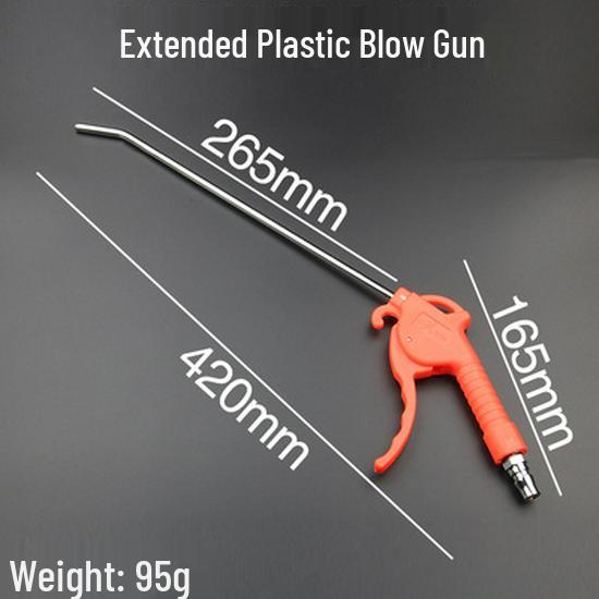 High-Pressure Copper Nozzle Air Blow Gun with Extended Nozzle - Pneumatic Dust Removal Tool, Free Shipping Included.