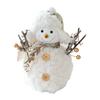 Christmas Snowman Ornaments Lovely Plush Snowman Doll Tabletop Decorations for Home Kitchen Holiday Party Decoration