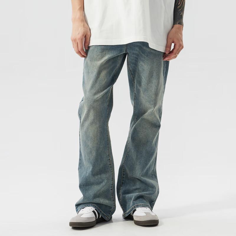 New Element Unisex Washed Stretch Straight-Leg Jeans