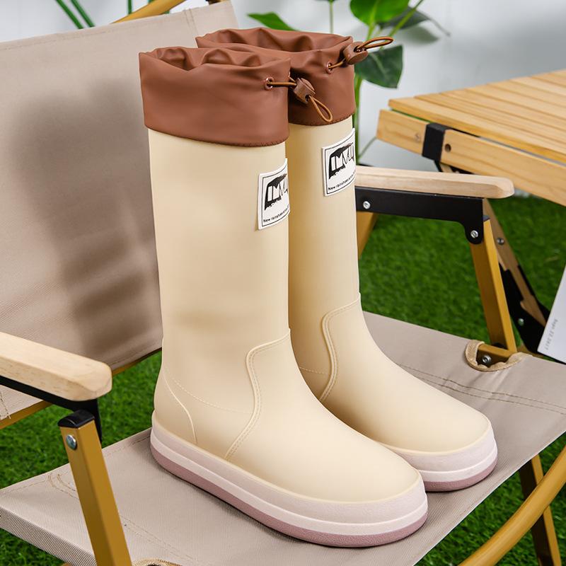 

Мужские и женские парные резиновые сапоги от дождя с высоким голенищем, водонепроницаемые, для активного отдыха, альпинизма, кемпинга, рыбалки, нескользящие 44 бежевый