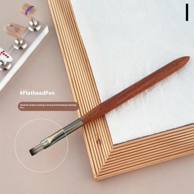 1/7Pcs Walnut Nail Art Brushes Contains Various Sizes Of Exquisitely Painted Nail Drawing Line Pen For Salons