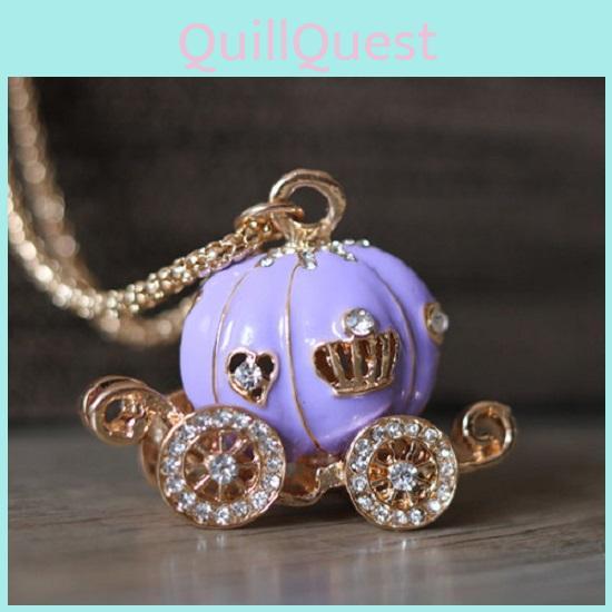 Elegant Key Chain Pumpkin Carriage Car Key Crystal Pendant Perfect For New Year Love