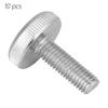 10pcs M8 Zinc Plated Carbon Steel Flat Knurled Head   Thumb Screws (M8*10)