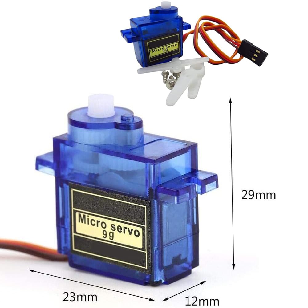 WINGONEER 10pcs Mini Analog Gear Micro Servo 9g for RC Airplane Helicopter