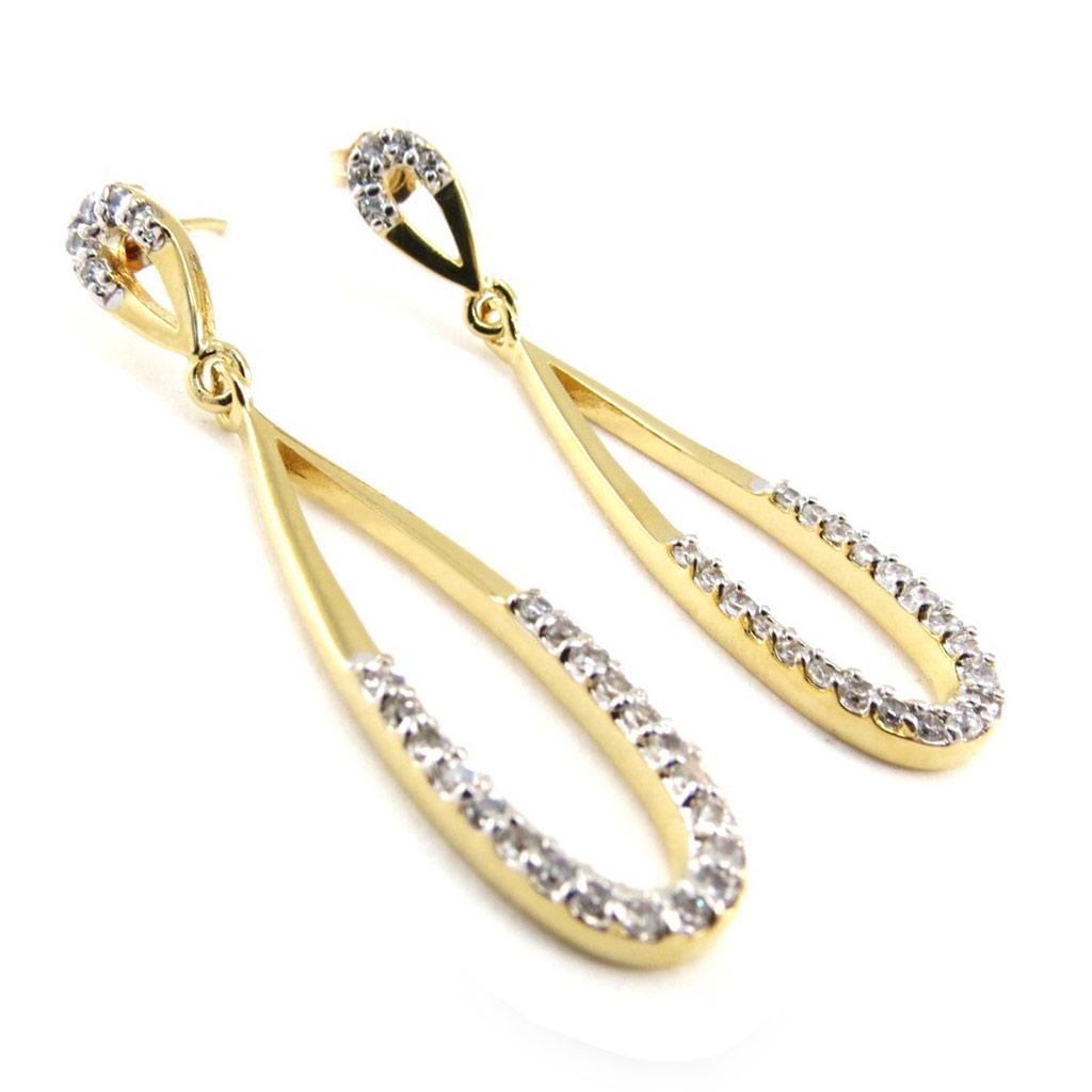 Les Trésors De Lily [D7234] – Vergoldete „Cinderella“-Ohrringe – 45 mm