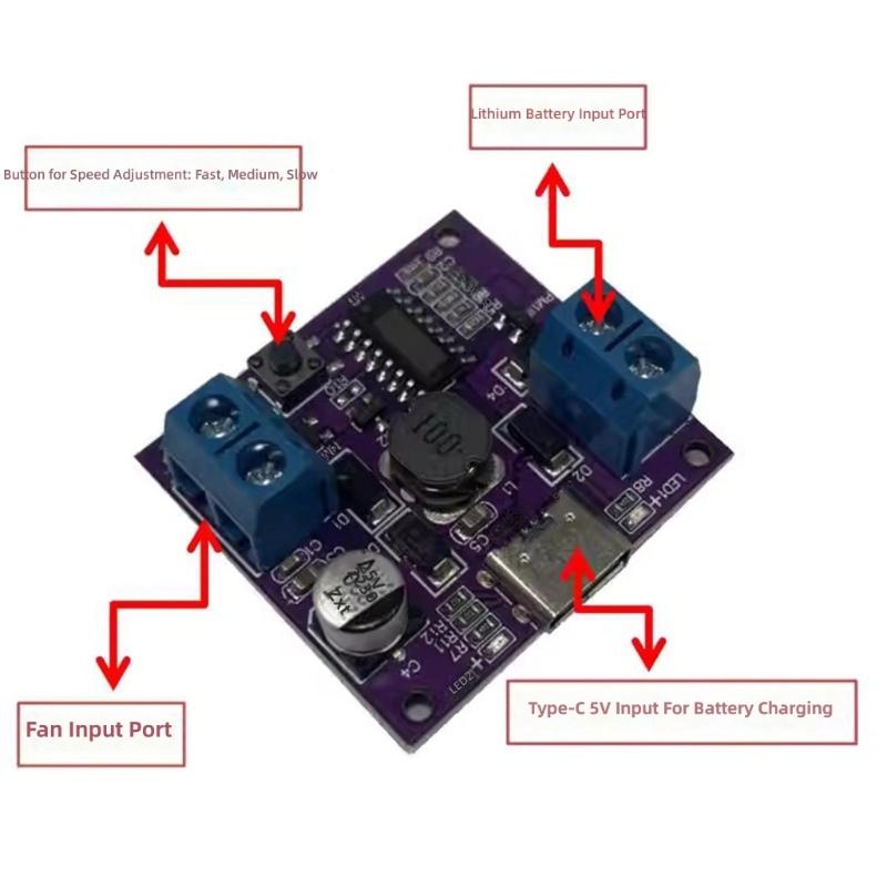 Compactly DC5V 7V 9V Motor Speed Controller With Batteries Input Direct Current Motor Driver For Electronic Projects Model Car Task