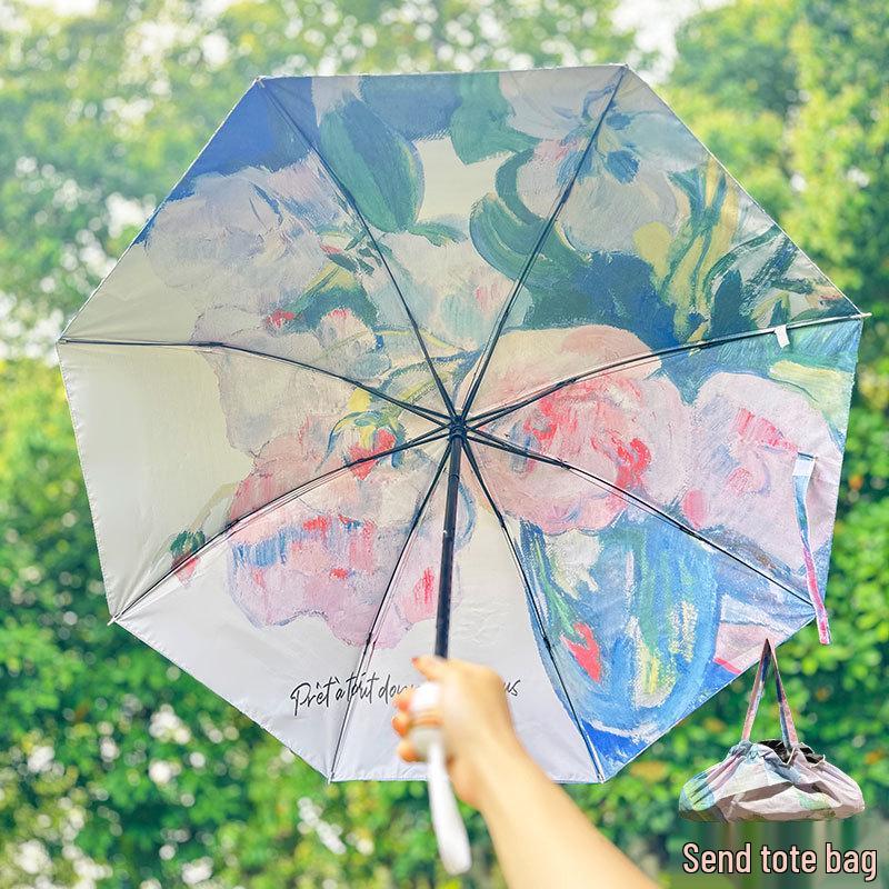 

Скидка 50% на двусторонний зонт от солнца с цветочным принтом - Двухслойный зонт от солнца с защитой от УФ-лучей для любой погоды