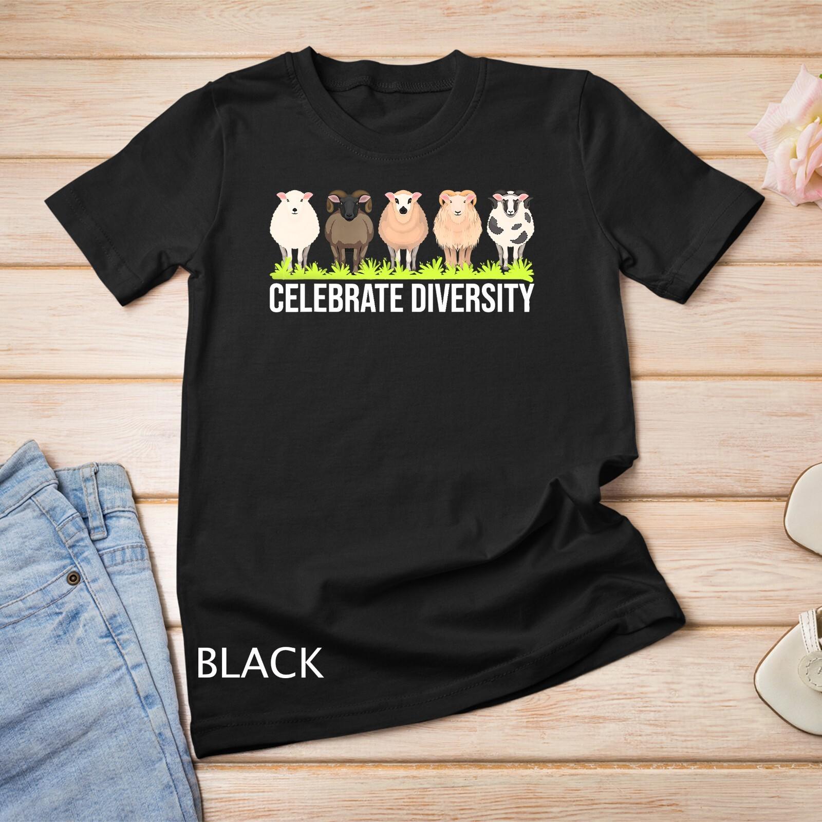 Celebrate Diversity - Sheep Whisperer Herder Farmer T-Shirt Mens Womens Tees Top Unisex T-Shirt Mens Womens Tees Top 2XL