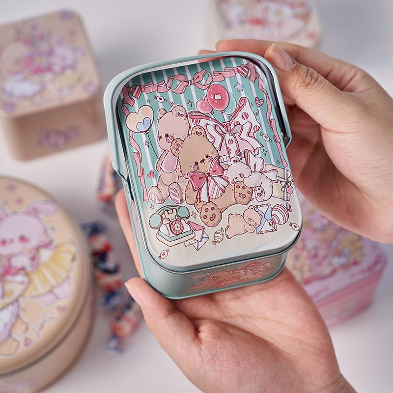 Tinplate Candy Box Kids Gifts Small Tin Box Cookie Boxes Portable Gift Case For Birthday Wedding Party Decoration