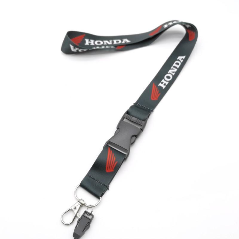 MFX5 Motorcycle Lanyard For Honda CB400 CB650 FCBF CBR25ORR CRF SH3O0 NC75O Nylon Neck halter Work Card Hanging Rope Key Keychain
