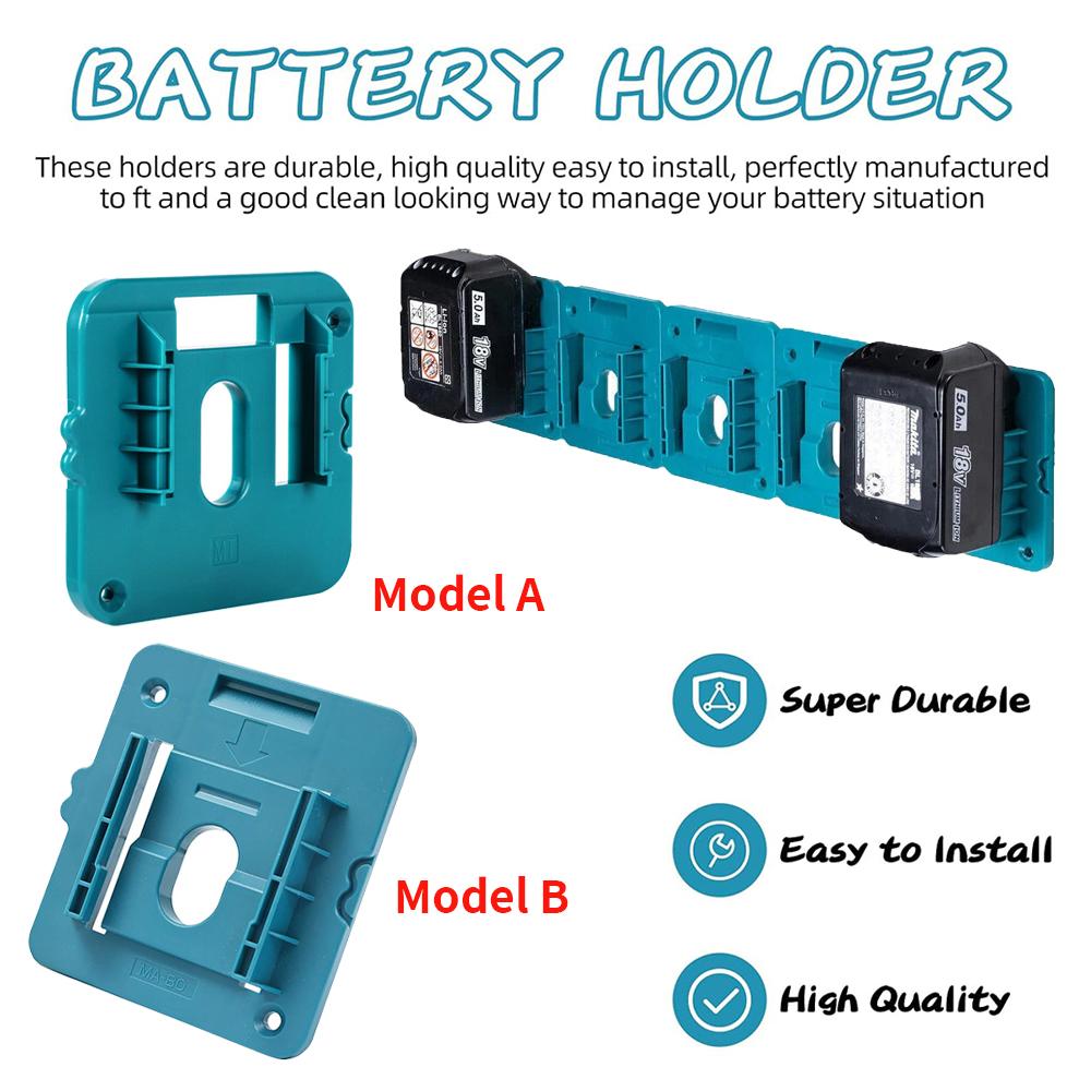 5 Stück Batteriehalter für Makita 18V Li-Ionen Akku Werkzeuge Maschinenhalter Lagerregal Wandhalterung für BL1860 BL1850(Keine Batterie)