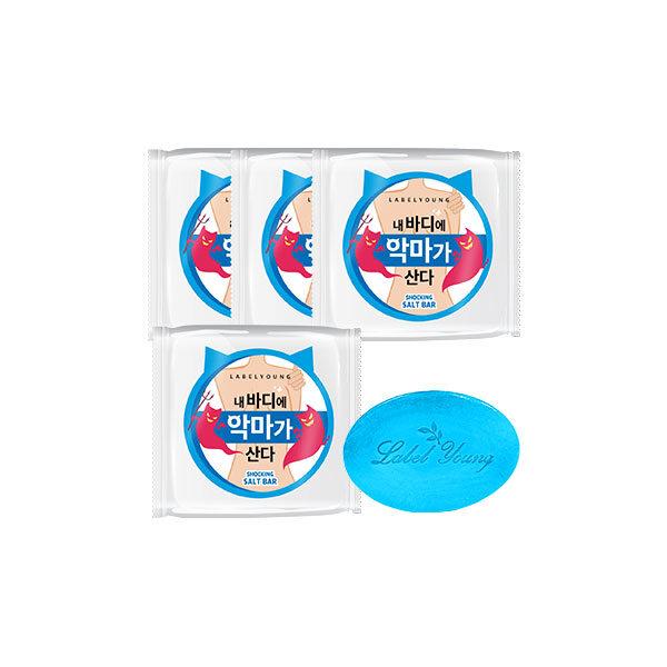 Shocking Salt Bar 100g x 4 / Domestic sea salt solid body wash / Dry skin solution