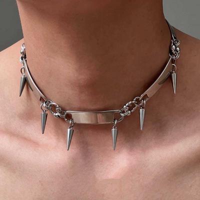 Punk Rivet Choker: Y2K High-End Unisex Hip Hop Necklace