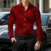 Retro Style Gradient Leopard Print Men's Shirt with Contrasting Print, Slim Fit Long Sleeved, Personalized Street Fashion Shirt