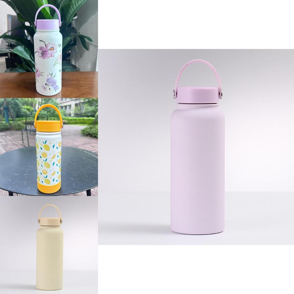 Style Large Capacity Insulated Water Bottle With Lock For Outdoor Travel And Sports