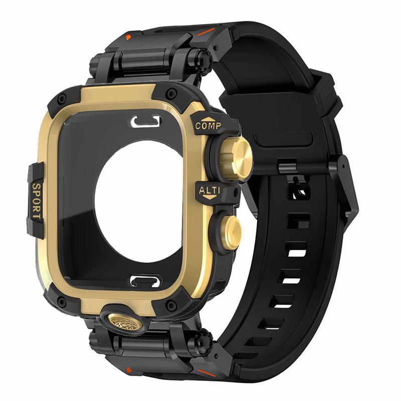 Strap/Metal case for Apple Watch Ultra 2 1 Rubber Loop Band 49mm Silicone Bracelet for IWatch Series 10 9 8 7 45mm 6 5 4 Se 44mm