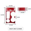 Red Carbon Fiber Gear Shift Box Panel Cover Trim For Ford Explorer 2013-