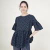 CHIQUITA Narae Blouse (Flower Linen) Navy 252307Fnv