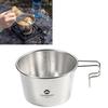 600ml/20.29oz Stainless Steel Sierra Cup Silver Deep Sierra Cup Durable Sierra Cup  Outdoor Camping