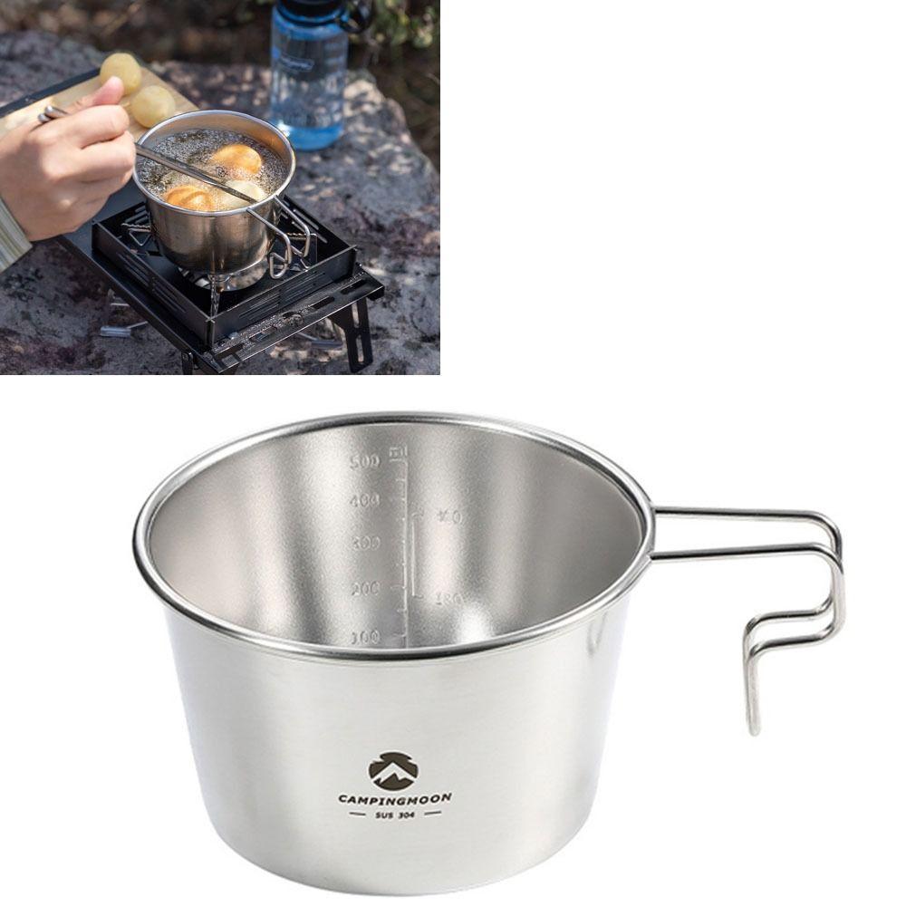 600ml/20.29oz Stainless Steel Sierra Cup Silver Deep Sierra Cup Durable Sierra Cup  Outdoor Camping