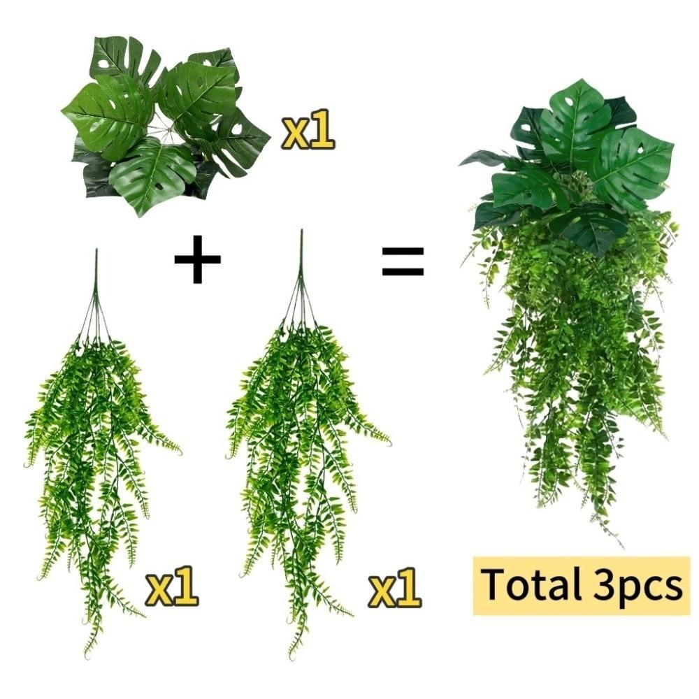 Real Touch Artificial Persian Fern Leafs UV Resistant Fake Trailing Greenery Outdoor Garden