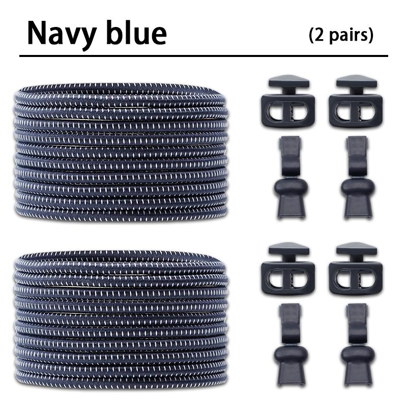 2Pair Elastic shoelaces Without Ties Lock Shoelace sneakers No Tie Shoe laces Kids Adult round Quick laces Shoe accessories
