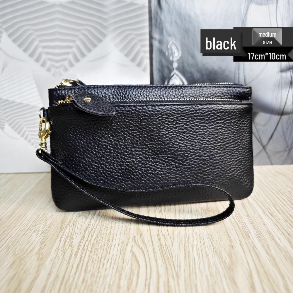 Korean Style Genuine Leather Multi-Functional Women's Wristlet Clutch Wallet