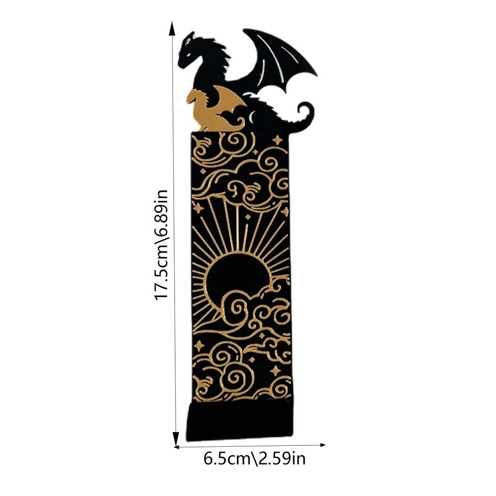Black Dragon Bookmark Gold Dragon Bookmark With Sun And Clouds Book Decorations Book Accessories For Book Lovers Friends #W0