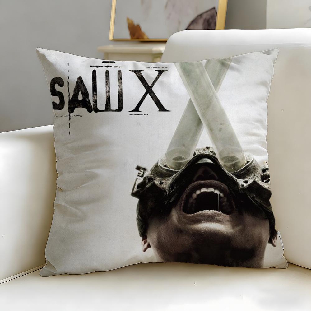 popular movie X Saw X Cushion Cover Soft & Easy-Wash Pillow Case – Versatile for Couch, Bed, Travel and Office