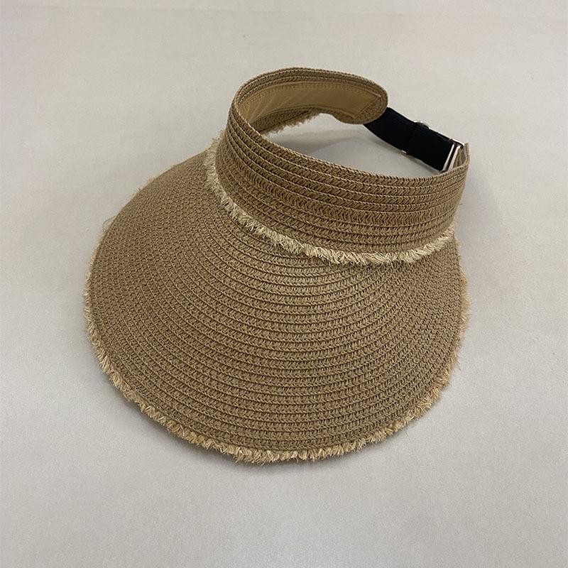 Dell Le Empty Top Hat Women'S Sunshade Sunscreen Hat Outdoor Straw Hat Uv Protection Easy To Carry