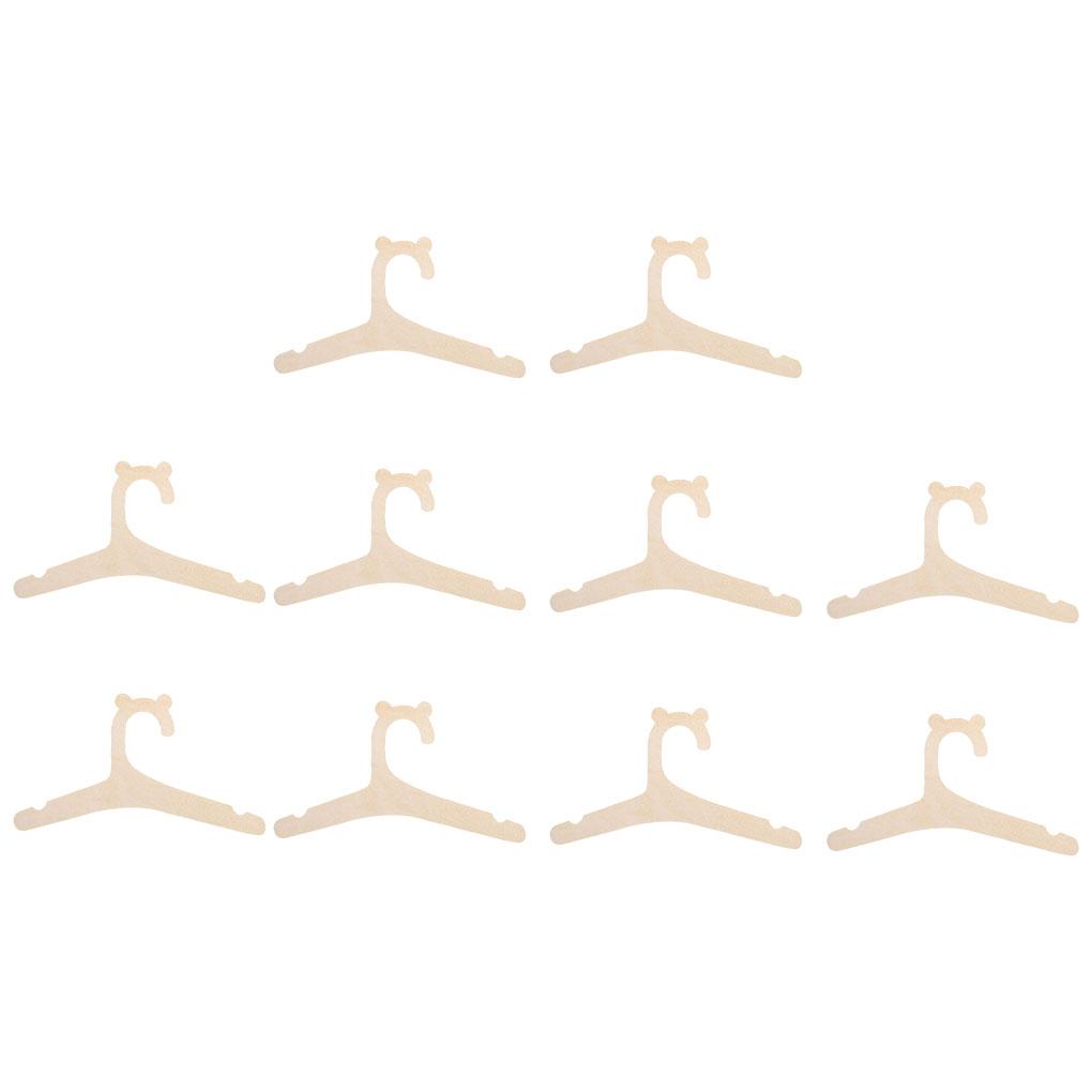 

5/10 Pieces Baby Clothes Hanger Wood DIY Drying Storage Rack Bear Shape Decor Non-slide Organizer Home Room Decoration