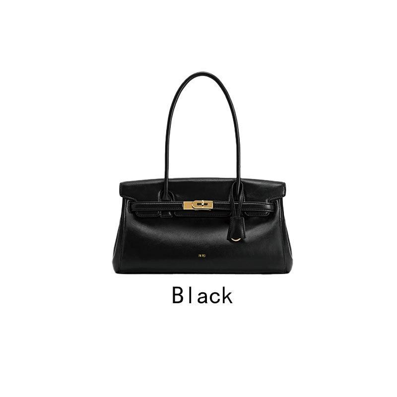 JWPEI briefcase new leather Yara portable shoulder armpit bag niche design baguette bag T