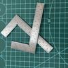 Mini Square Stainless Steel L-shaped Double Sided High Precision Scale Multifunctional Thickened Corner Ruler for Leather Design