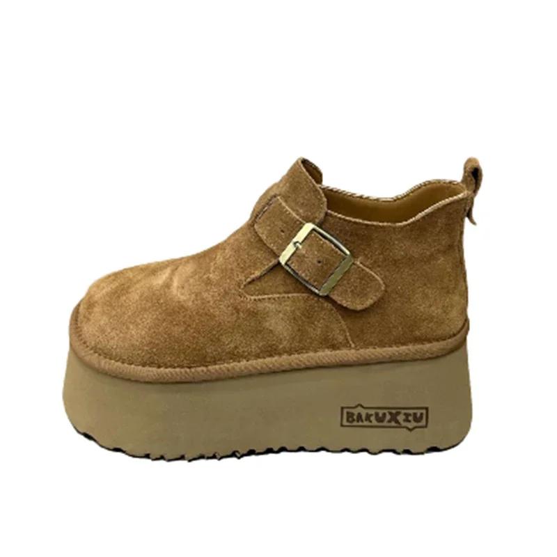 Módní platformové dámské tenisky, ploché semišové ležérní boty pro ženy, trend 2025, módní zimní vycházkové retro společenské boty, nové Zapatillas Mujer