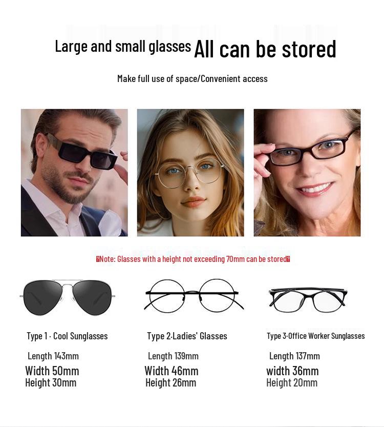 Leapmotor Car Glasses Case for C10C16/C11/B10 - Sunglasses Clip Storage Box & Decoration