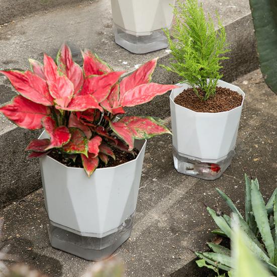 Breathable Holes Visible Water Level Flower Pot Lazy Automatic Water-Absorbing Flowerpot Garden Supplies
