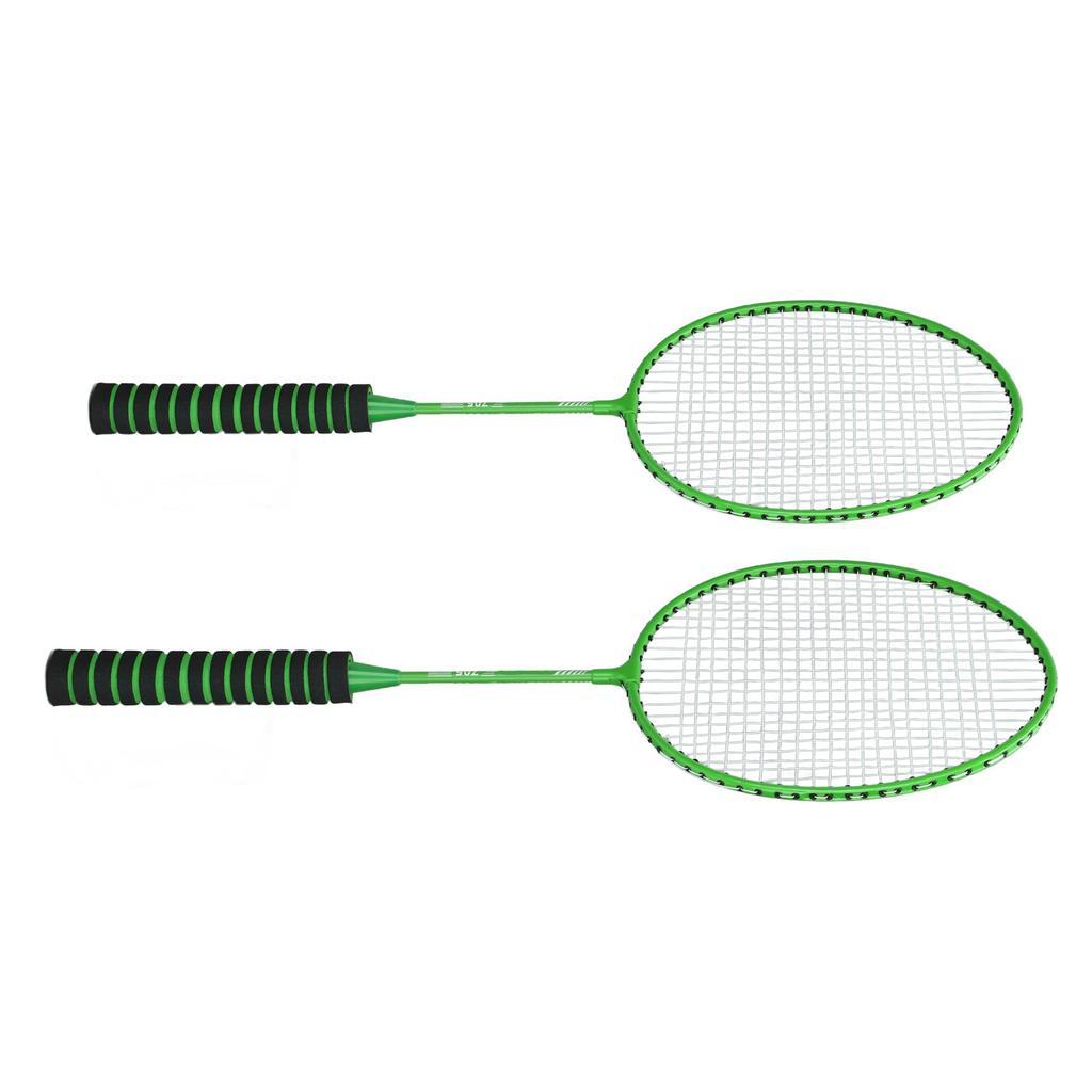 Badminton Racket Set Split Type Soft Nylon Handle Shock Proof Iron Alloy Double Badminton Racket for Boys Girls