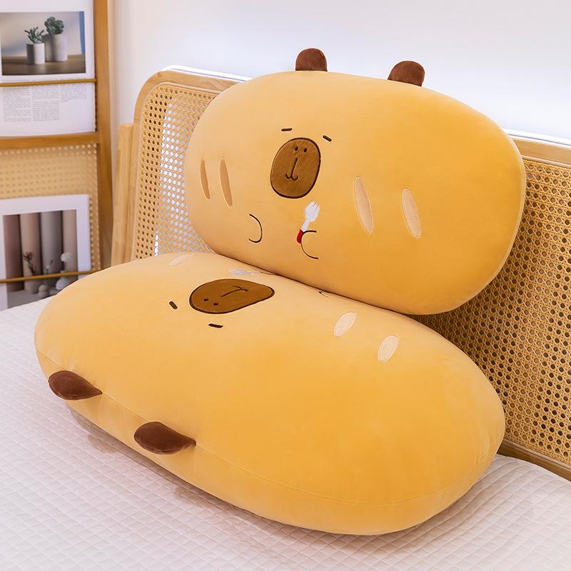Kapibara Baked Big Bread Pillow Ragdoll Capybara Doll Plush Toy Girls Sleeping Pillow Gift