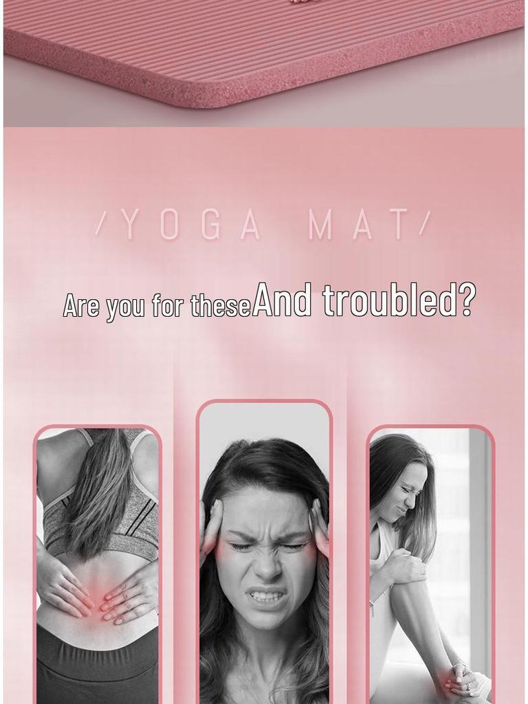 Verdickte & Extragroße Yogamatte für Anfänger - Unisex Heim-Trainingsmatte