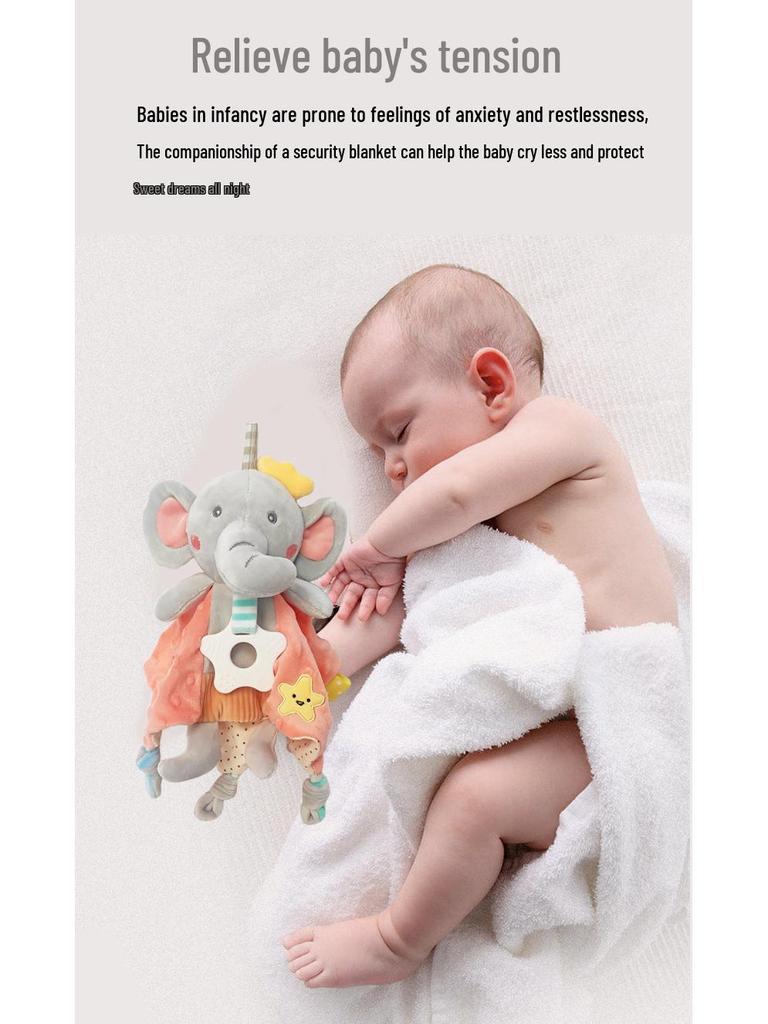 Baby Soothing Towel & Sleep Companion Doll with Rattle for Infants & Toddlers (0-1 Year)