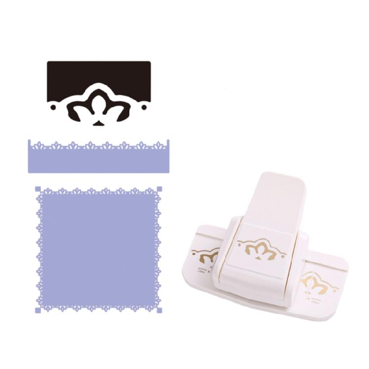 Home Office Schule Hohl Ausgestanzt Schick Rand Präge Stempel Präge Etikettierer 3D Prägemaschine für DIY Projekte