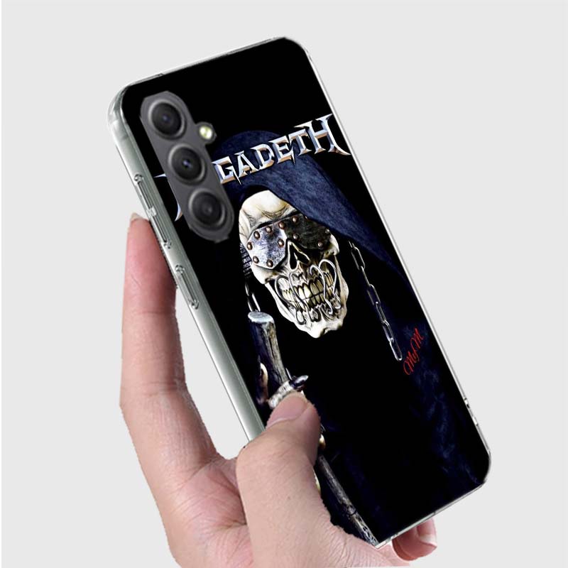 Music Band M-Megadeth Phone Case For Samsung A16 A26 A36 A56 A17 A03S A04S A02S A05S A50S A30 A20 A70S A40 A21 Galaxy Note 20 10
