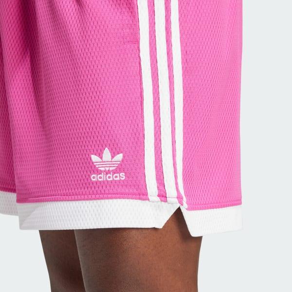 Adidas Originals Adicolor Mock Eyelet Shorts Striped Comfortable Versatile Casual Shorts Men Shorts Translucent-Purple Red IZ2455