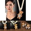 Plush Bear Adorable Pearl Necklace For Women With Chic Fashionable Design And Charm Unique